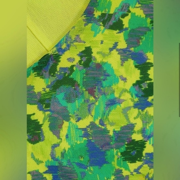 Ganni Ruched Printed Long Sleeve Stretch-Mesh Midi Dress - Picture 4 of 12